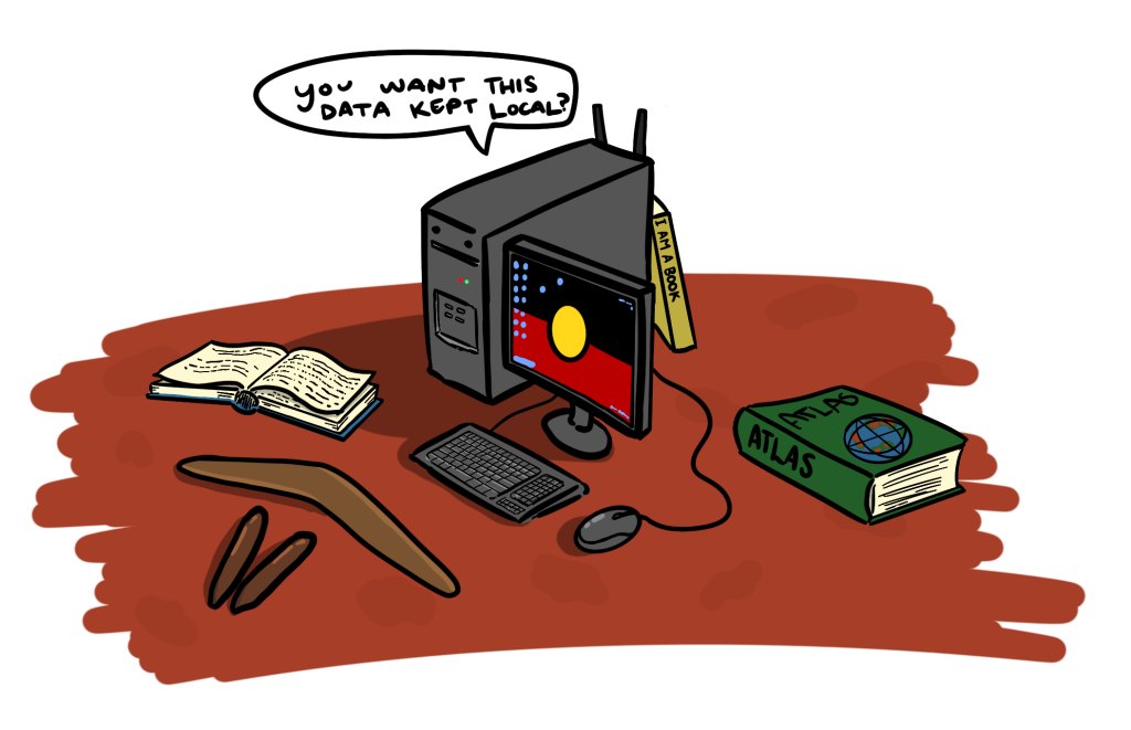 Artwork exploring issues of Indigenous knowledges and data sovereignty
